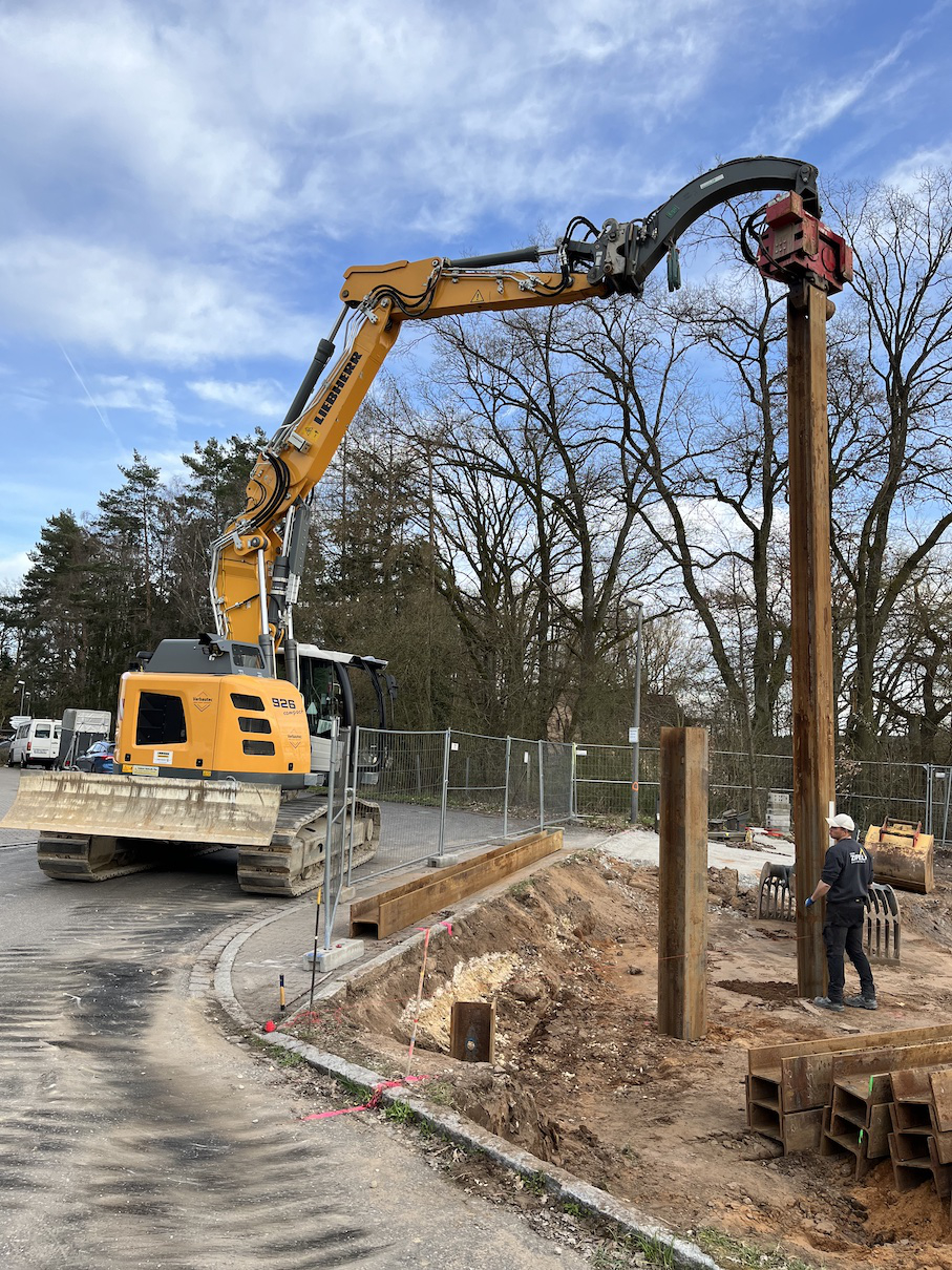 Trägerbohlwandverbau bei Erlangen